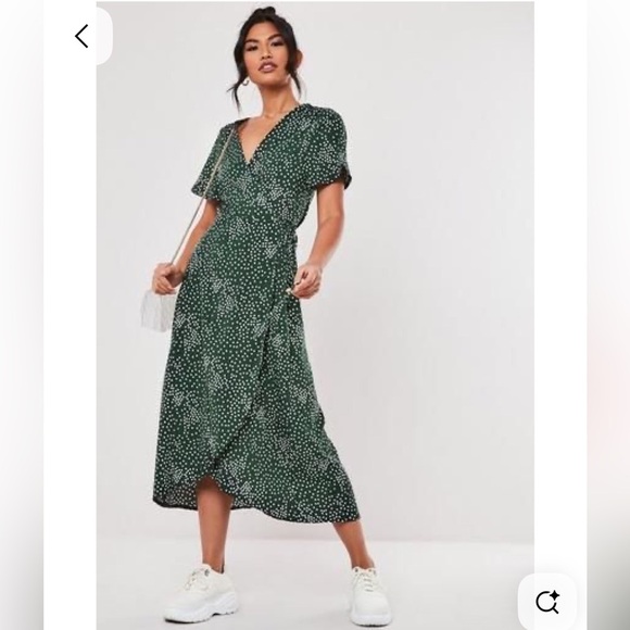 Missguided Green High Low Dress - Picture 1 of 15